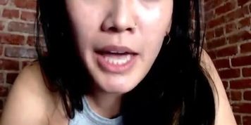 Asian slut showing nice testy pussy.