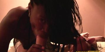 South African Teen Ebony Waitress Gets Heavy Cumshot Facial