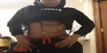 Sexy kenyan queen dancing showing black thong