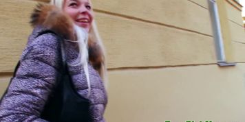 Pulled czech amateur babe fucks for cash