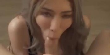 Dude gets bj from 2 girls