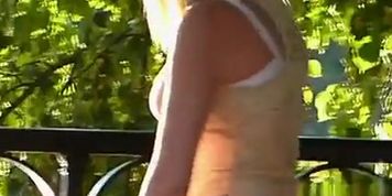 Hot Blonde With A Big Neck And Sexy Shorts