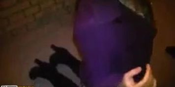 Sexy brunette fucked by 2 guys