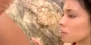 louise mignon anal on the beach