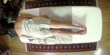 Asian beauty screwed on the massage table