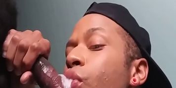 Calvin Eats Black Cum  (Calvin Collins)