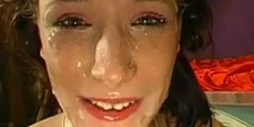 Beautiful German Girl Sandra Swallows So Much Cum