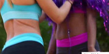 Black cheerleading dyke sixtynining girlfriend after practice