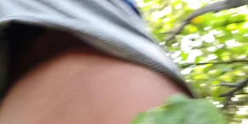Candid Voyeur Ebony Girl with Big Booty on a Tree Upshots Flashing Tease 