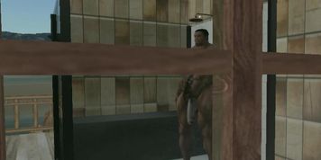 My neighbor is a football player shower spy