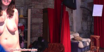 GENUINEFEATURES - Czech 24yo amateur shows her big boobs at the CASTING