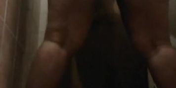 Phat booty Shemale in New thong, playing with herself