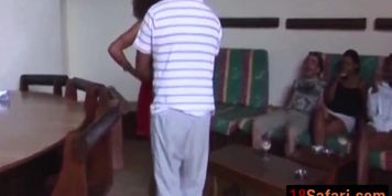 African chicks pleasing throbbing cocks in orgy