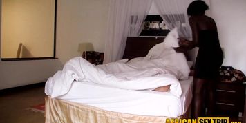 Cute 18 Year Old Ebony Playing White Dick Like A Flute (Huge White)