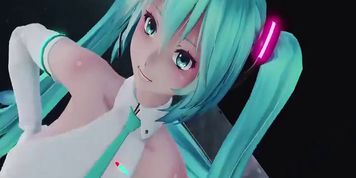 MMD Miku pussy is leaking cum from her panties and then sex (Conqueror) (Submitted by 39thaknyou)