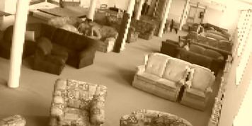 A couple thought no one is watching when they tried out a store couch for sex