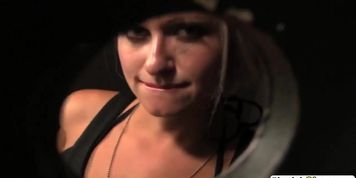 Blonde Glory Hole Blowjob Babe Big Dick Sucking