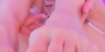 Elf Girl with feet play