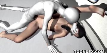 Kim Li fucked by alien