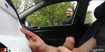 Flashing dick to girl