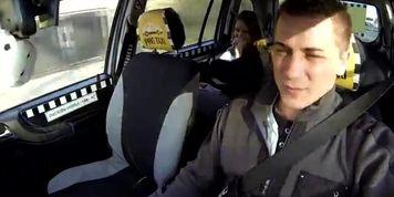 Taxi driver takes a girl to the woods and nails her