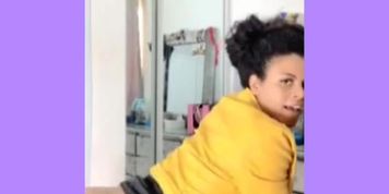 Light skin thot twerks here fat booty without a thong 
