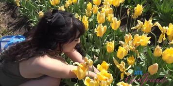 On a date with the super sexy Zoey Jpeg playing with her hairy pussy and taking a piss