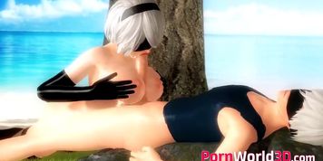 NieR Automata Cute 2B Fucked in All Poses