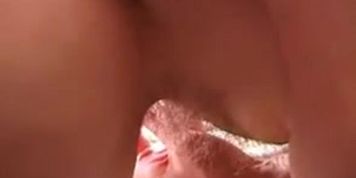 Hairy bbw wife masturbates on bed