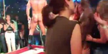 Girls Get Drunk at a Strip Club and Suck Strippers Cock
