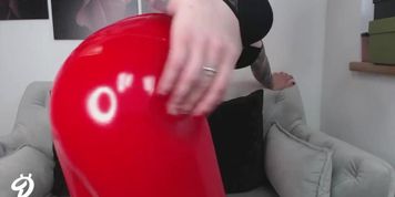 My hot ass in tight red latex leggings! (Nikita Williams)
