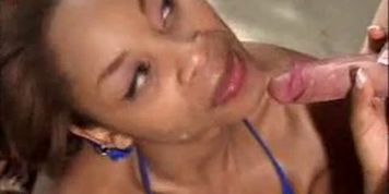 All natural Ebony poolside anal nailing .F70