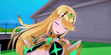 mythra Xenoblade 2 3D HENTAI 3/5