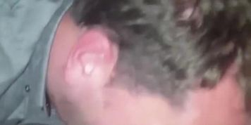 White guy swallow thai ladyboy dick