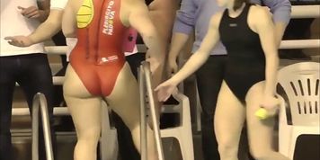 Candid swim team