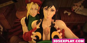 3D Sluts with Huge Round Ass from Video Games Enjoys a Big Long Dick