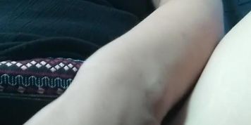 horny Morish fingering pussy at public bus 