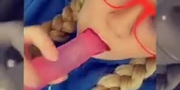 Sucking on a dildo for daddy