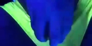 Moaning teen asian masturbating POV dick cumming cumplay in glow neon mirror w/ babyoil BryceBoytoy