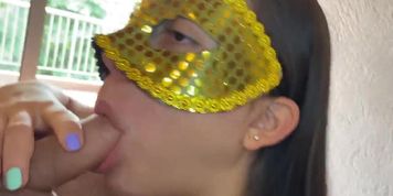 SMALL TEEN EATS DICK, PASSION BLOWJOB