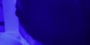 curvvygrl blowjob in blue light