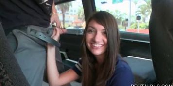Teen girl talked into a good fuck in the sex bus