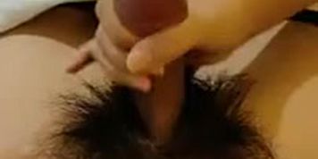 Chinese gf handjob cum