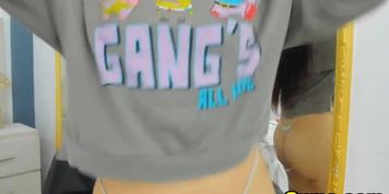 Big Ass Teen Rides Dildo