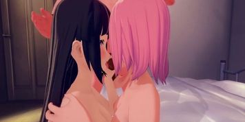Naruto Hentai - Sakura & Hinata Lick Naruto'S Cock And He Cums On Their Faces (Kim Triple X)