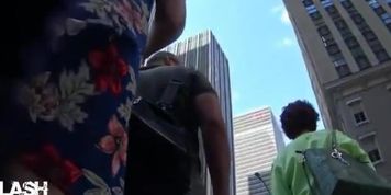 Great Windy Flower Dress Pussy Upskirt