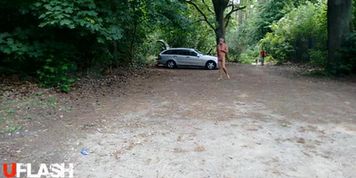 Flash Lady in Woods