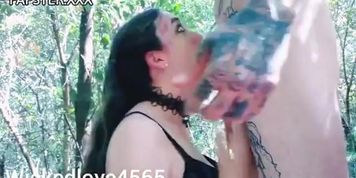 hot goth facefucked hard for sloppy deepthroat throat pie