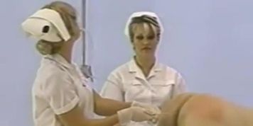 nurse giving male enema