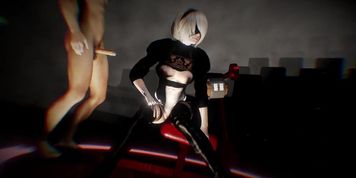 YoRHa 2B Sex Robot in BDSM sex Show | nier hentai Automata Porn Parody